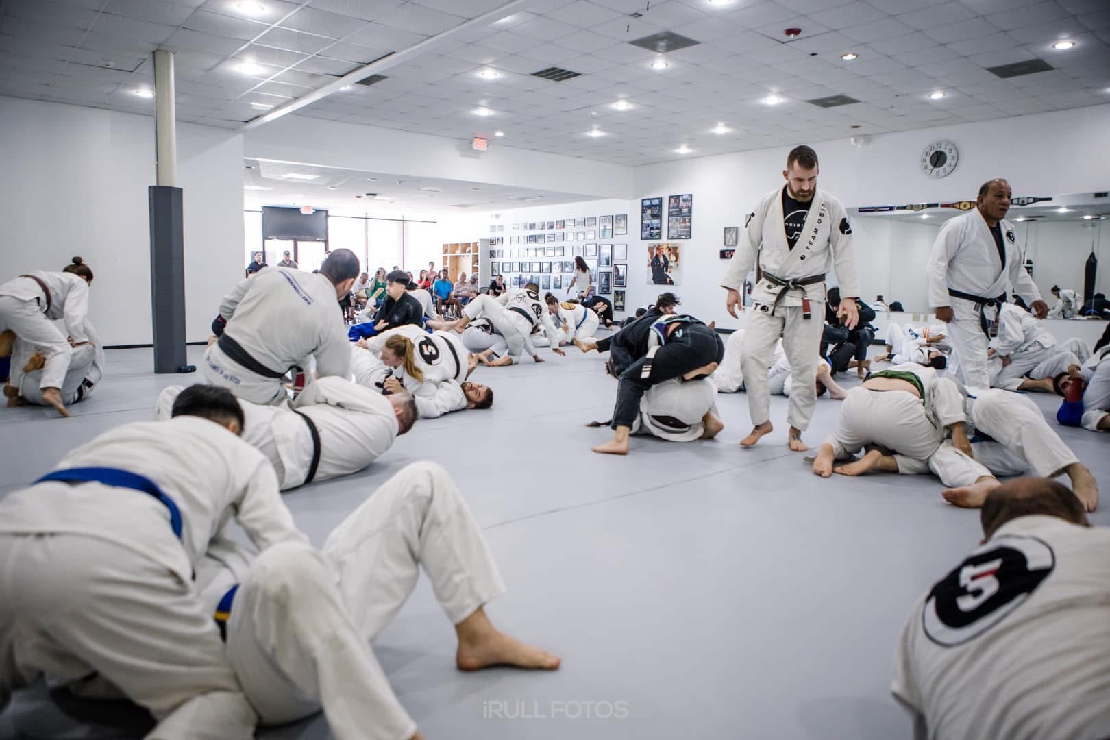 Brazilian Jiu-Jitsu students training on the mat